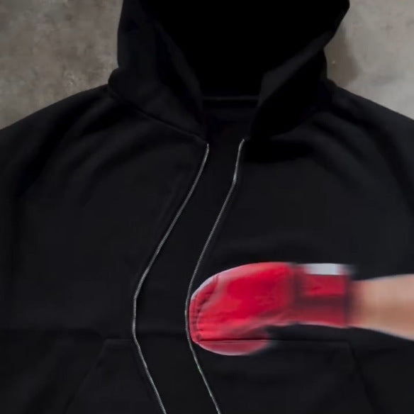 Kvinne hoodie med innovativt grafisk design Skjora