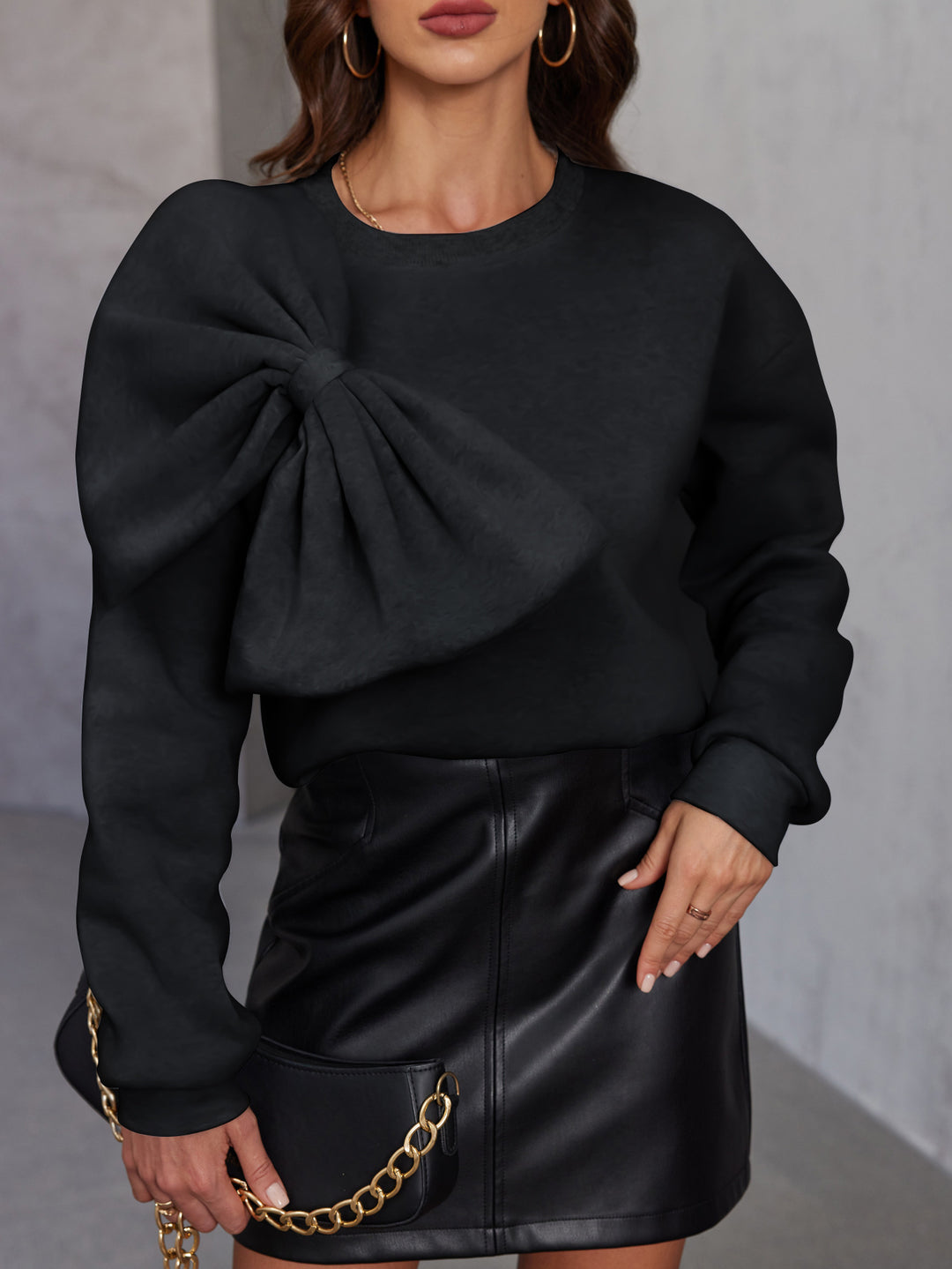 Dames genser med innovativt volang-design Skjora