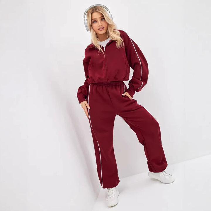 Dame sporty fritidsdress med høy krage Skjora
