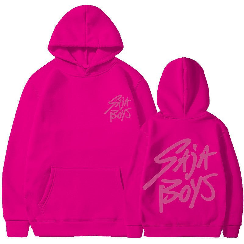 Women's hoodie with distinctive lettering and kangaroo pocket Skjora