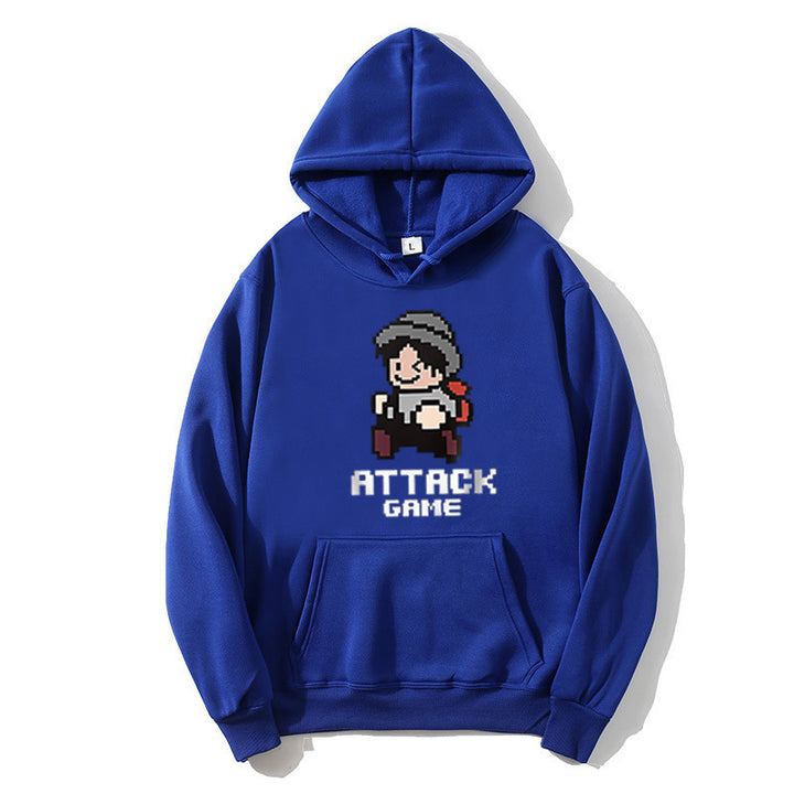 Women's Hoodie with Playful Retro Game Design Skjora
