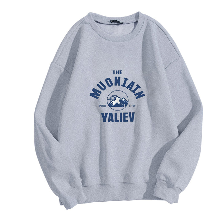Kvinnelig koselig genser med frontfjellmotiv Skjora