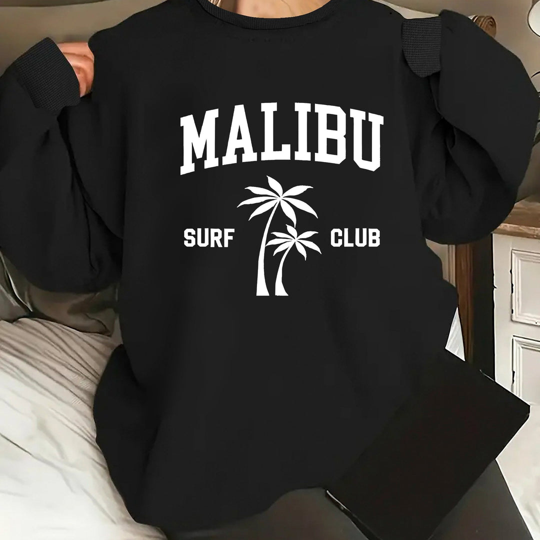 Dame sweatshirt med avslappet surfeklubbtrykk Skjora
