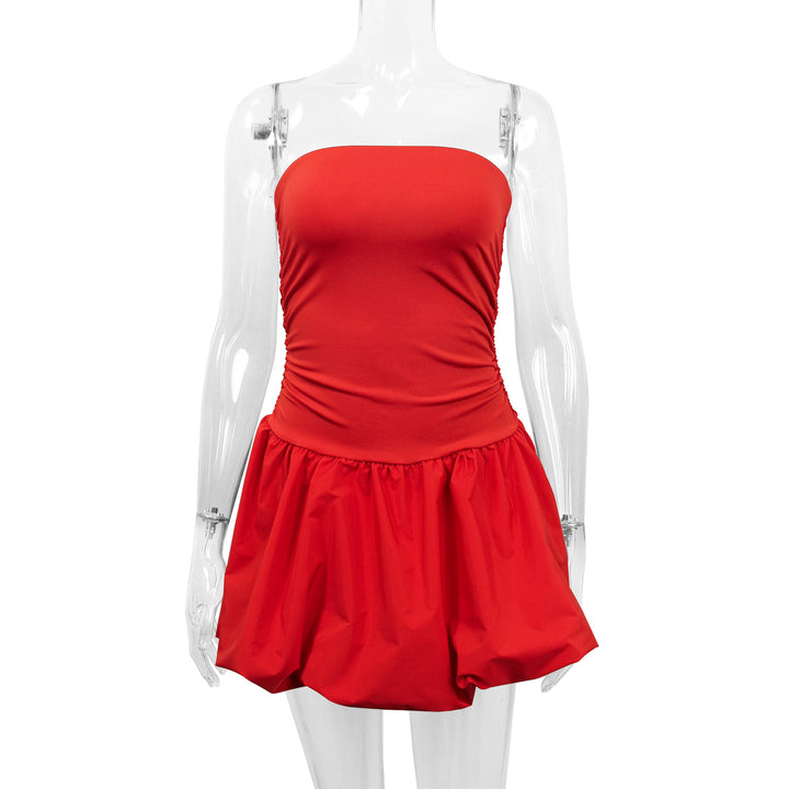 Damer Figurformende Minikjole med rynk og voluminøs skjørt Skjora