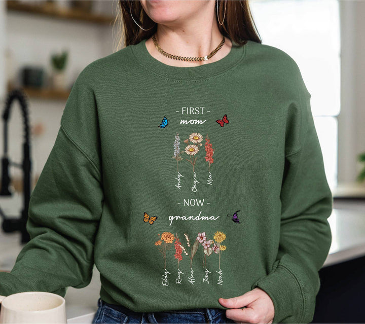 Damegenser med blomstermotiv og inspirerende tekst Skjora