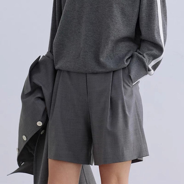 Damer elegante Hotpants med høyt liv og praktiske lommer Skjora