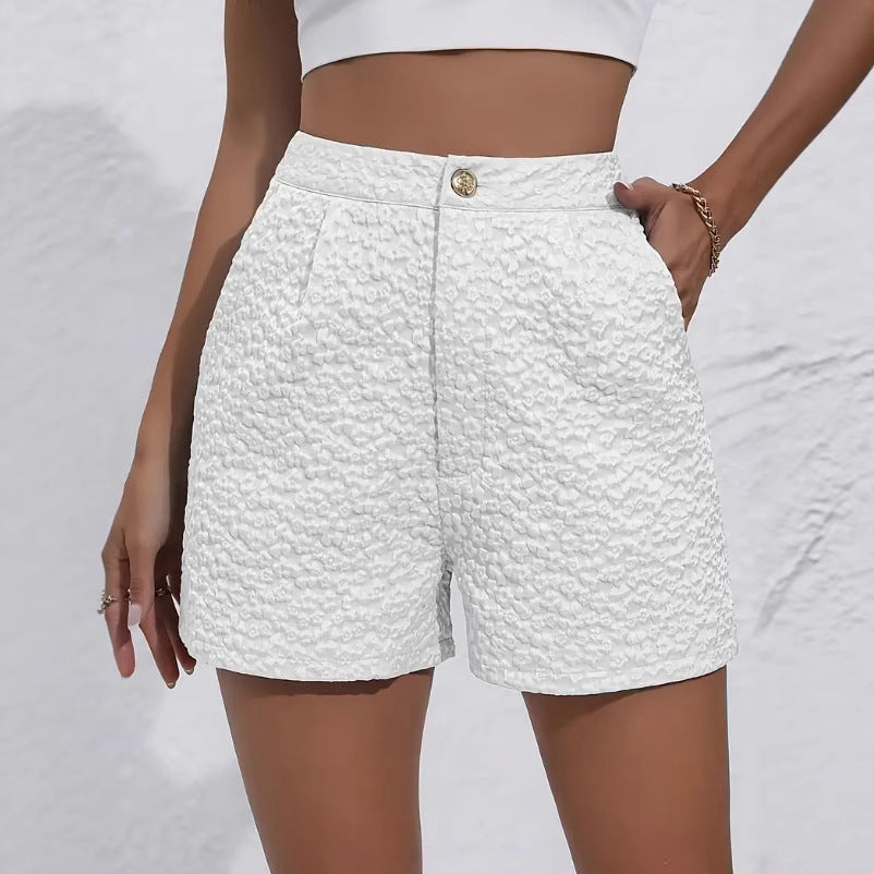 Dame shorts med strukturert stoff Skjora