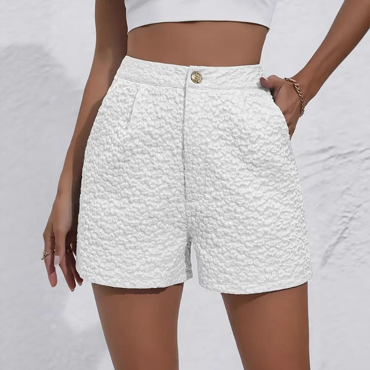 Dame shorts med strukturert stoff Skjora