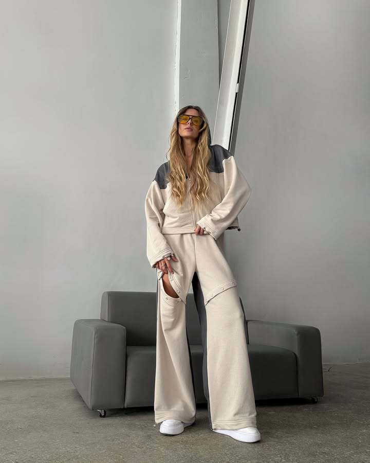 Women's sporty outfit with trendy color contrast Skjora
