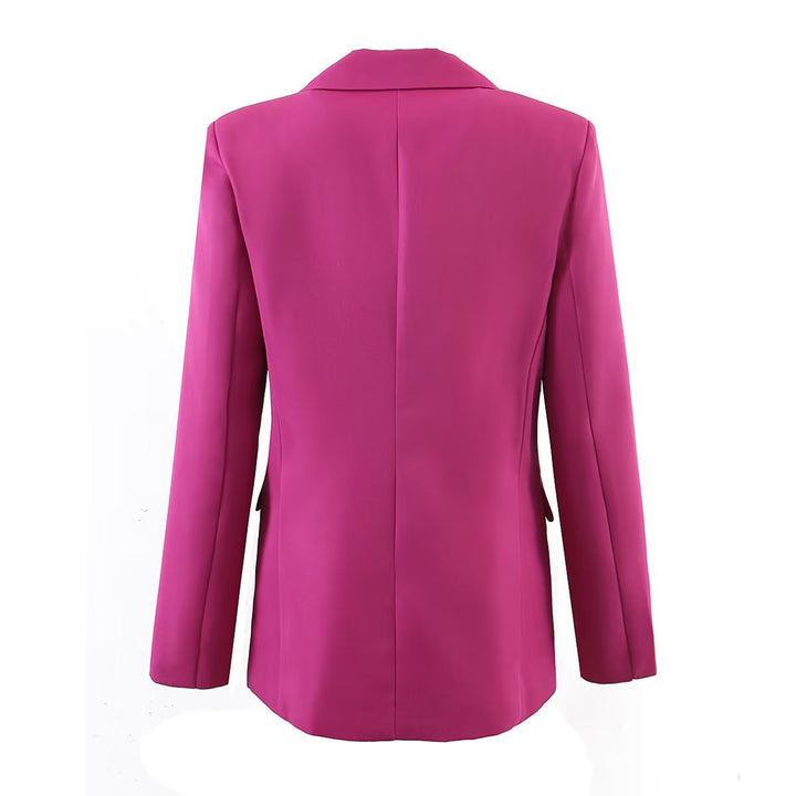 Kvinnes Elegant Blazer med Skreddersydd Snitt og Reverskrage Skjora
