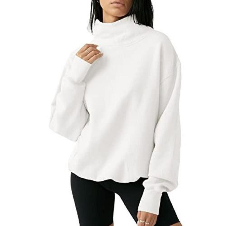 Kvinner Oversized Turtleneck Genser Skjora