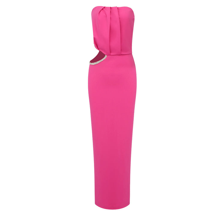 Dame Elegant Maxikjole med smalt design og raffinerte cut-out-detaljer Skjora