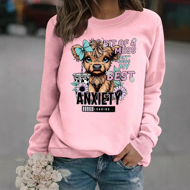Kvinnegenser med kreativ hundedesign og inspirerende tekst Skjora