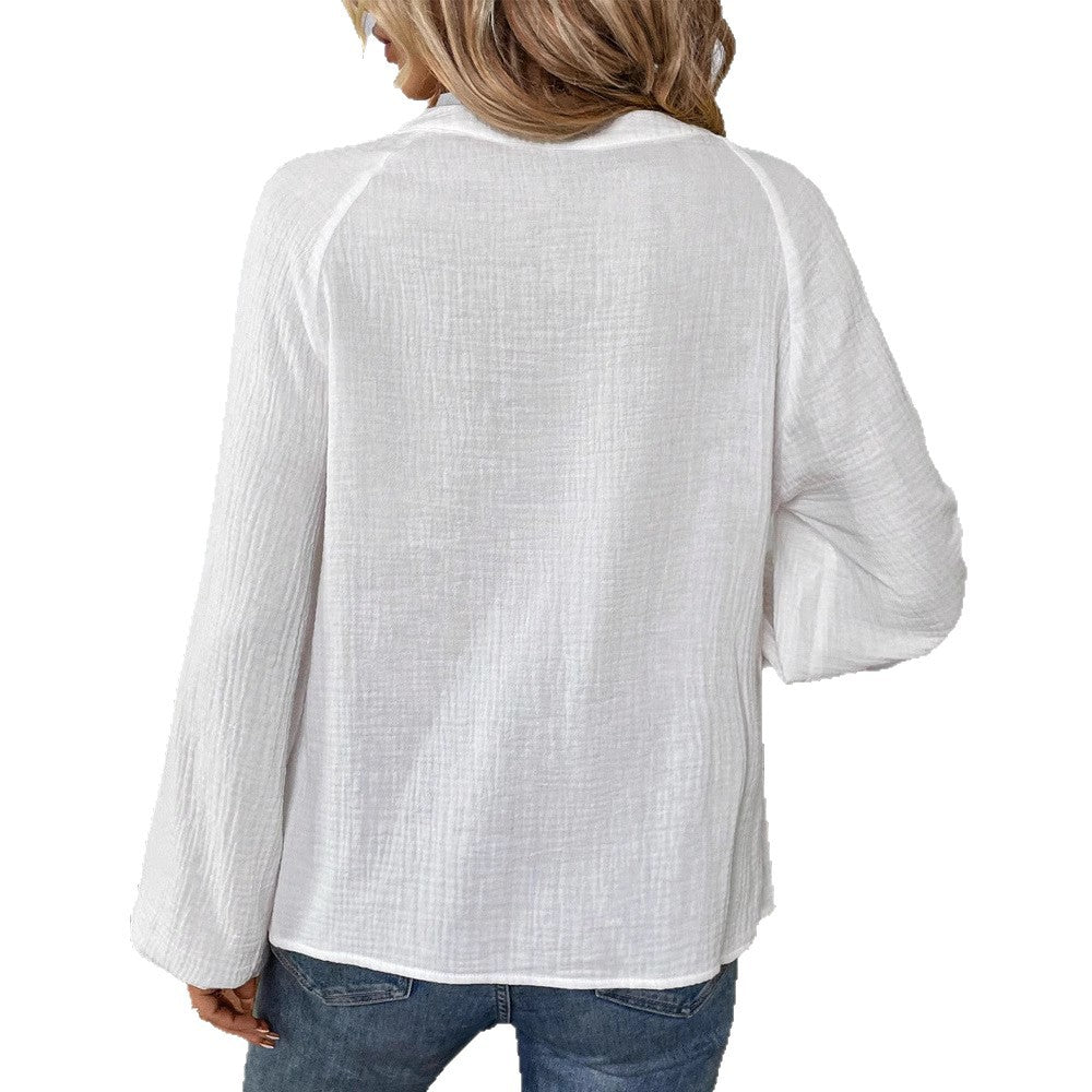 Damebluse med utsmykkede paisley-motiv og elegante ermer Skjora