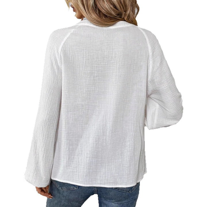 Damebluse med utsmykkede paisley-motiv og elegante ermer Skjora