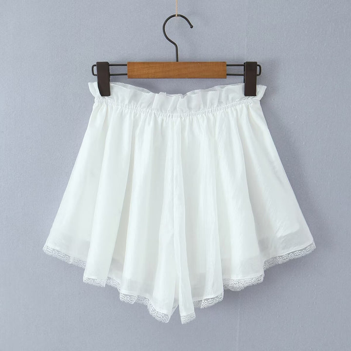 Damer luftig shorts med fine spissdetaljer Skjora