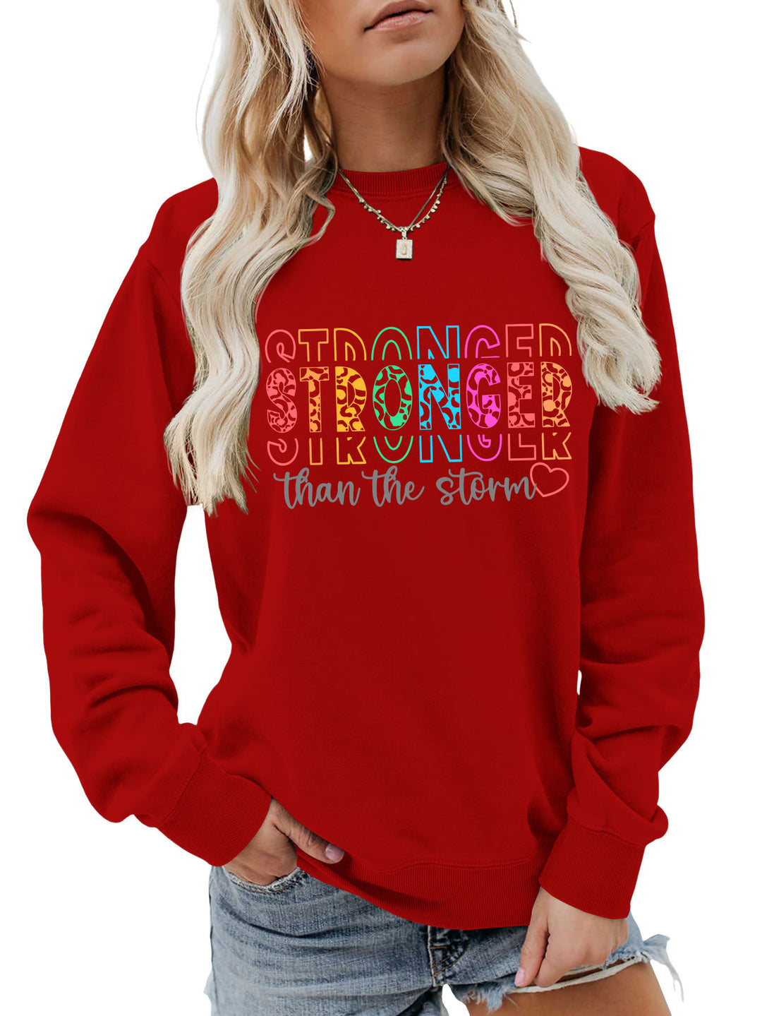 Dame sweatshirt med motivasjons skriftnotater og avslappet passform Skjora