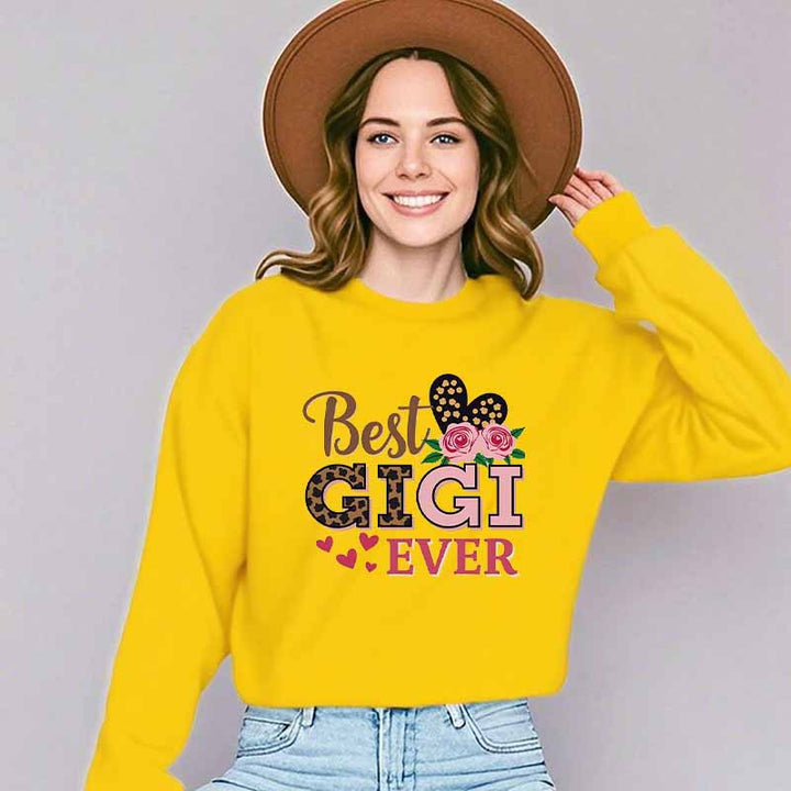 Dame sweatshirt med kreativ Gigi motiv Skjora