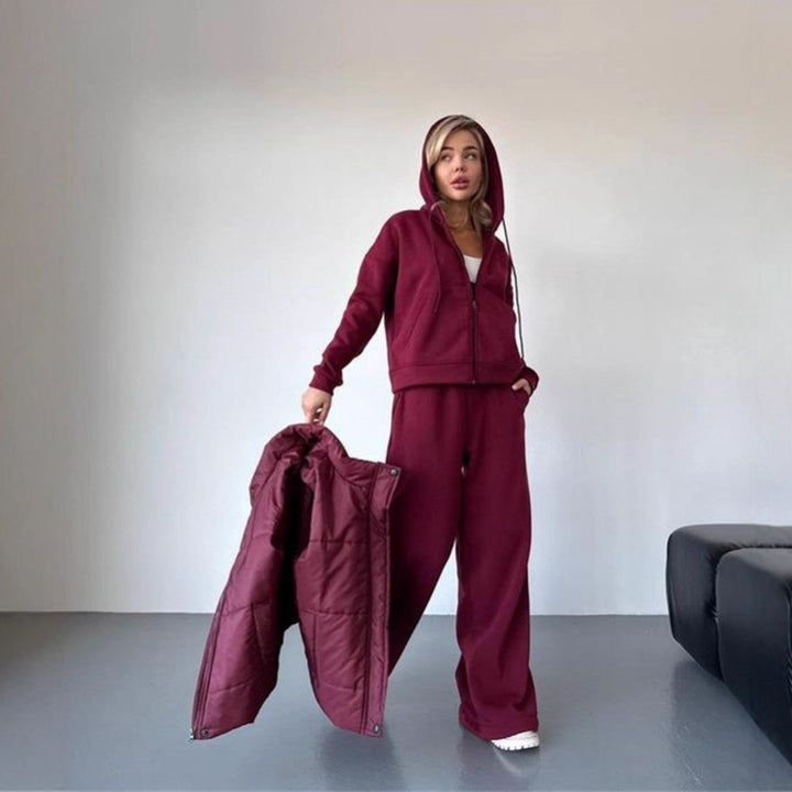 Dame quilted vest med hette og praktiske lommer Skjora