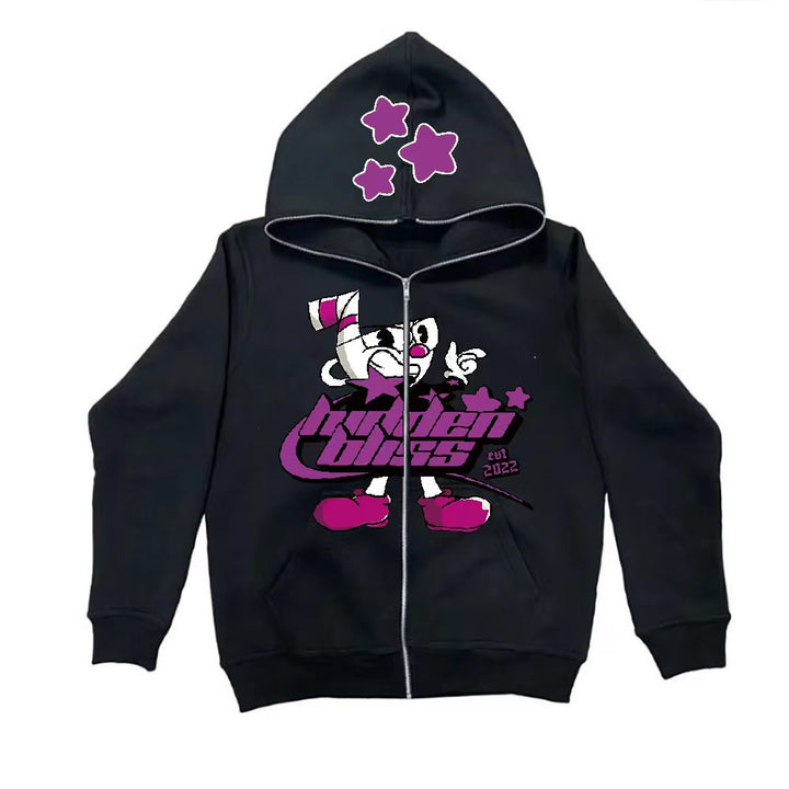 Women's hoodie with exciting graphic design Skjora