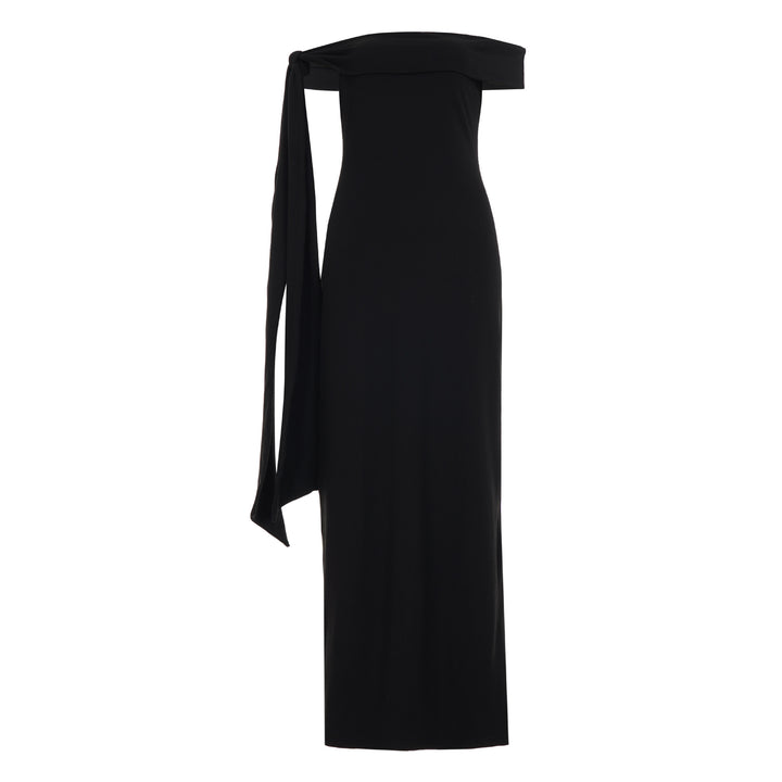 Dame Off-Shoulder Maxikjole med elegant sløyfedekorasjon Skjora
