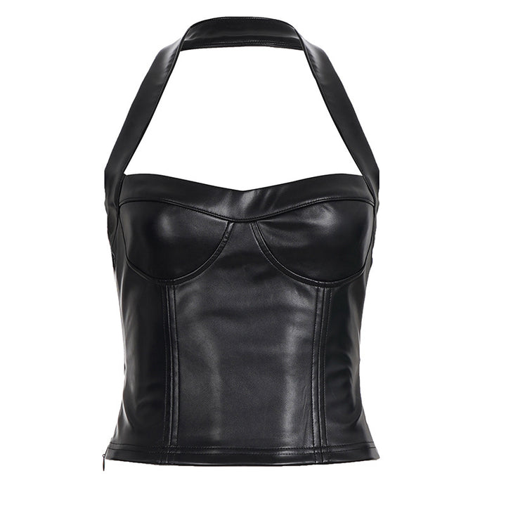 Dame Künstlær Crop-Top med romantisk snitt og forførende bustier-effekt Skjora