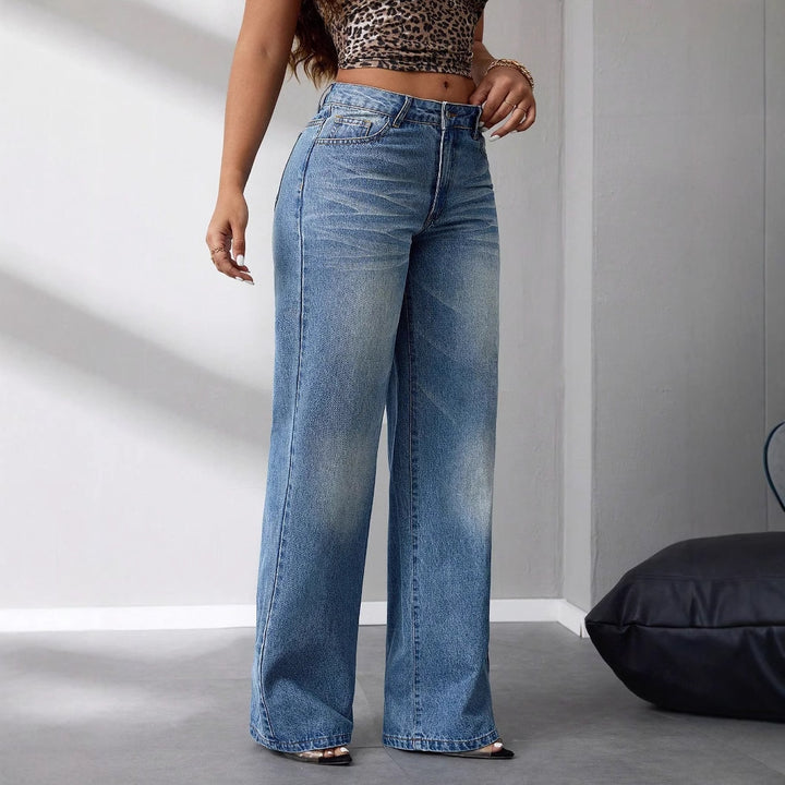 Dames vide høytrykkjeans i en avslappet vintagestil Skjora
