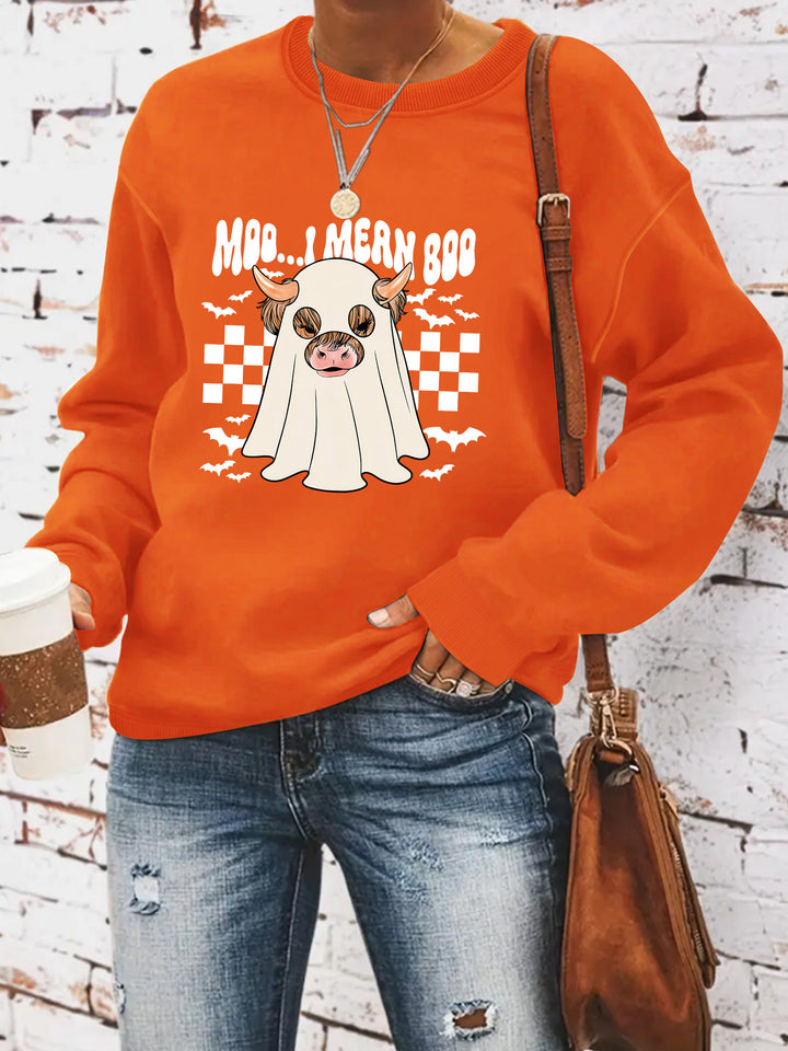 Dame sweatshirt i munter Halloween-design Skjora