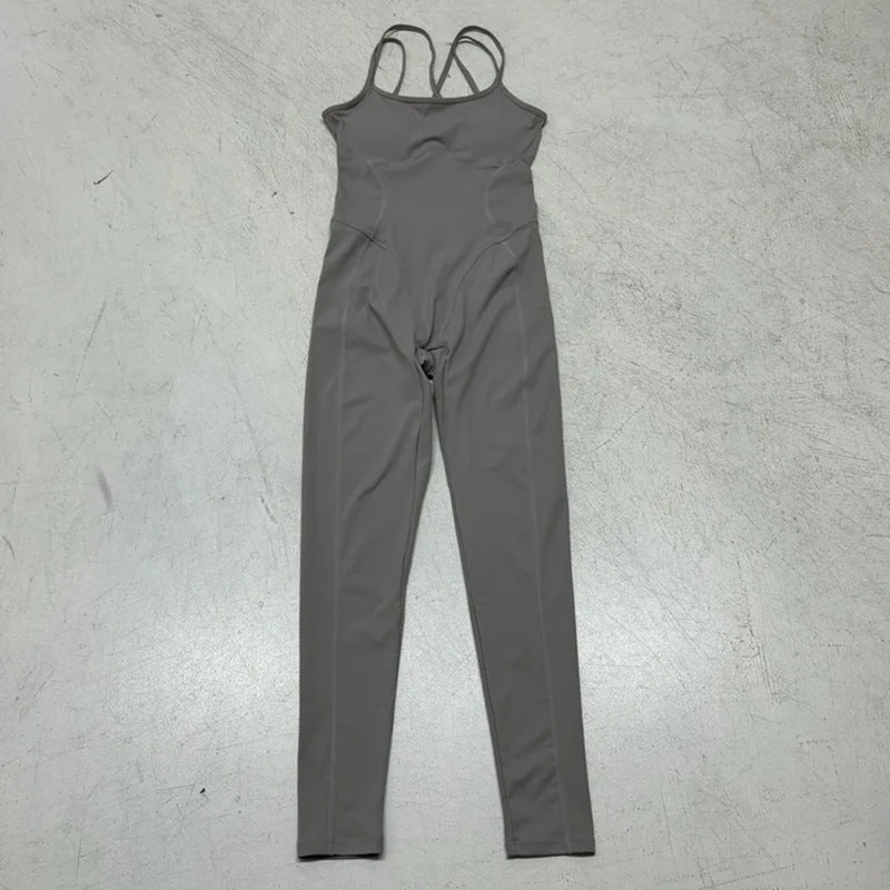 Dame Sporty jumpsuit med justerbare skuldre og tettsittende snitt Skjora