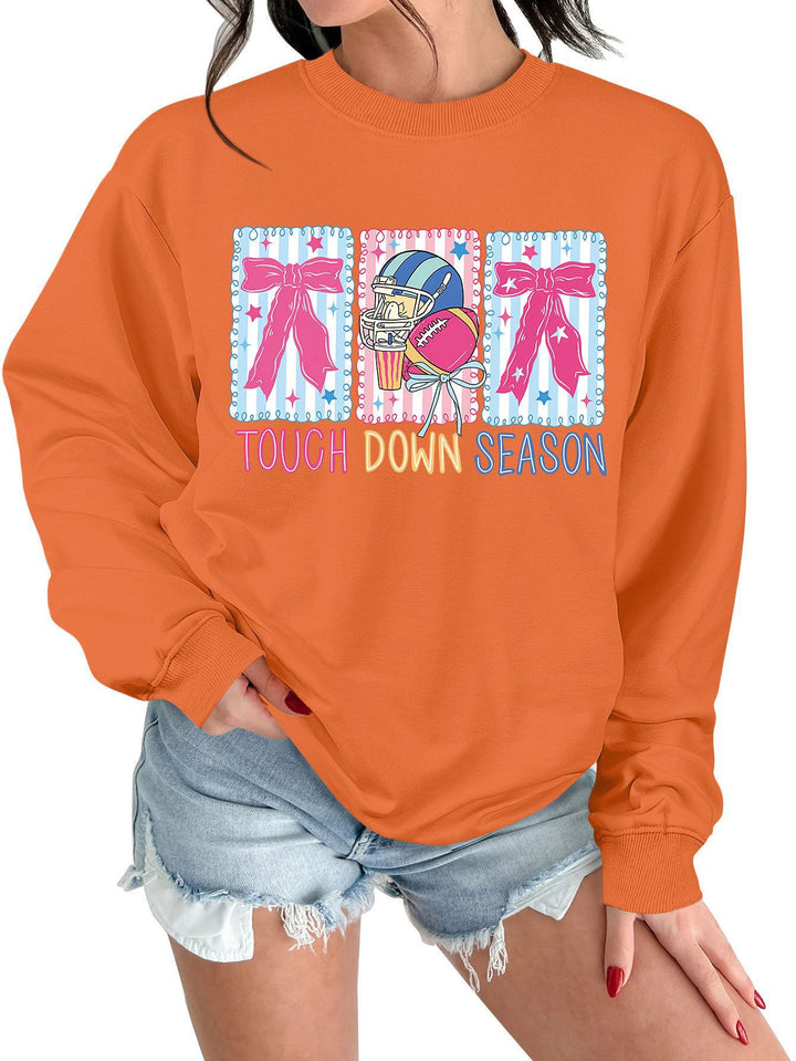 Dame sweatshirts med kreativ fotballmotiv og avslappet snitt Skjora