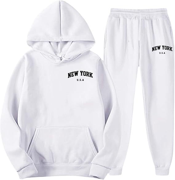 Women's Hooded Sweat Suit with high-quality material and modern lettering Skjora