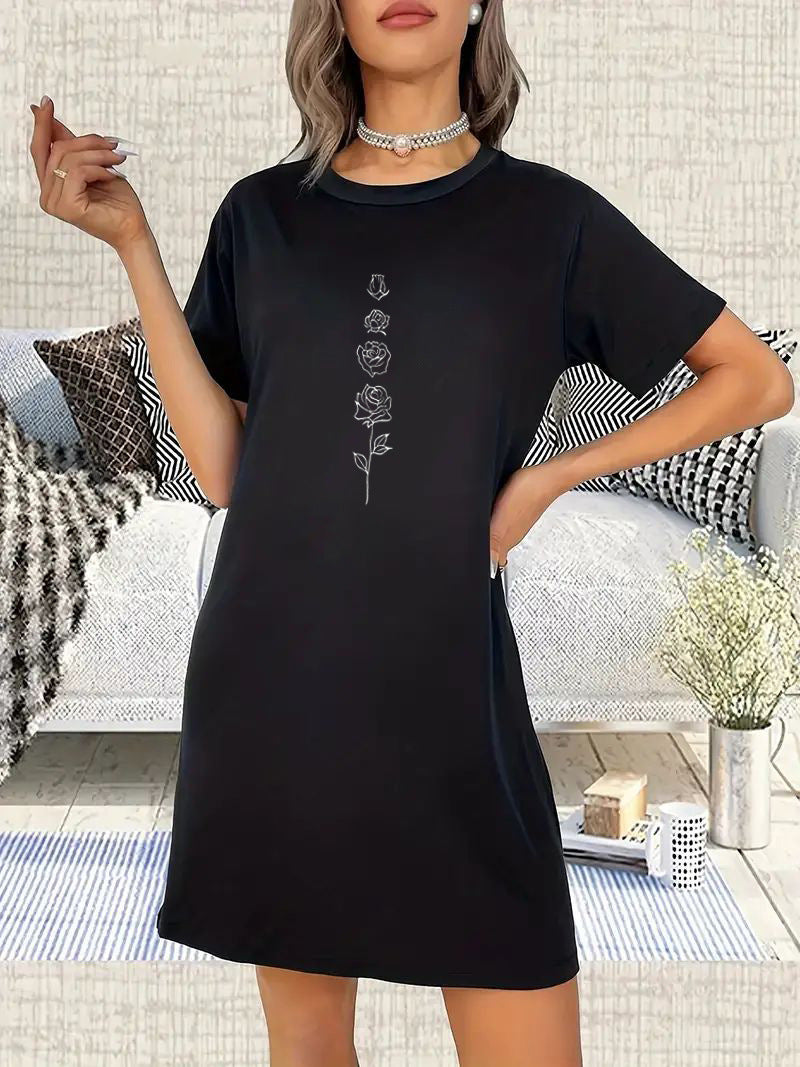 Dame Oversized T-skjorte med inspirerende tekst og iøynefallende grafisk design Skjora