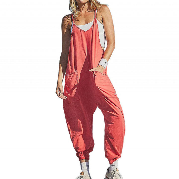 Dame jumpsuit med avslappet passform og praktiske lommer Skjora