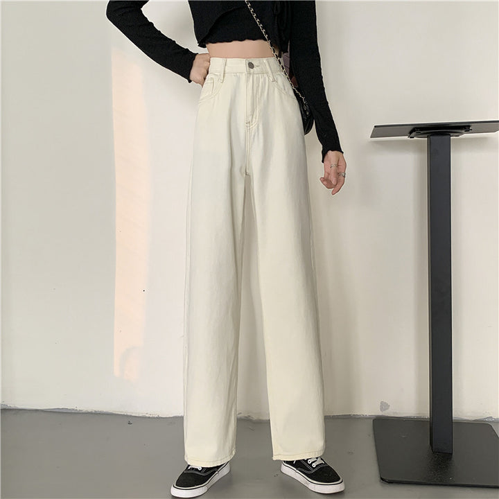 Kvinnenes brede jeans med høy midje Skjora