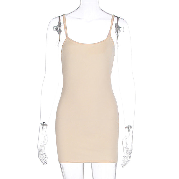 Dame Bodycon kjole med justerbare stropper Skjora