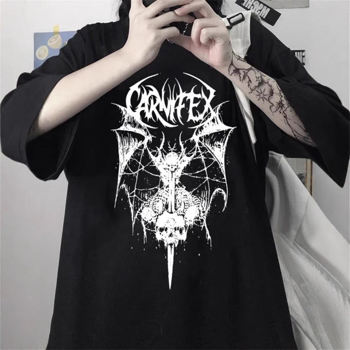 Damer Oversized T-skjorte med dekorativt sløyfemotiv Skjora
