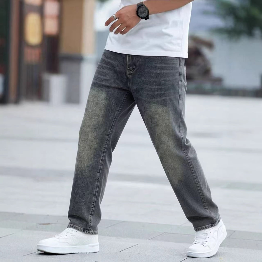 Herre casual jeans med unik design Skjora