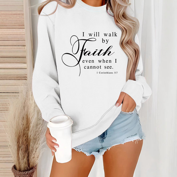 Dame sweatshirt med inspirerende tekst og mykt materiale Skjora