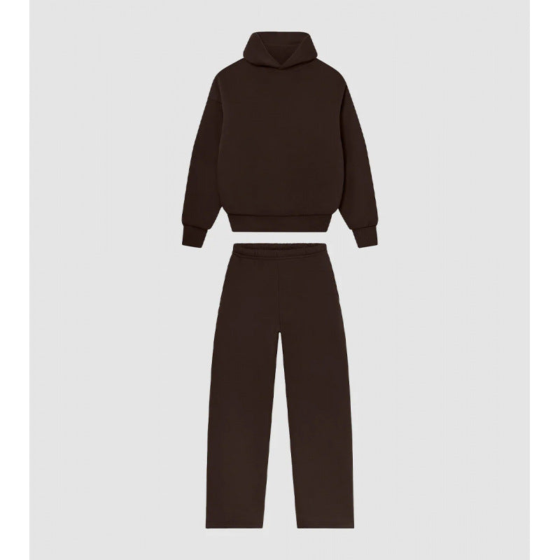 Kvinnenes Cozy Sweatshirt og Bukse Sett med Høy Krage og Casual Fit Skjora