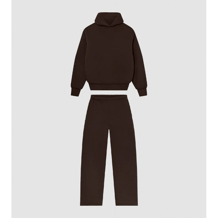 Kvinnenes Cozy Sweatshirt og Bukse Sett med Høy Krage og Casual Fit Skjora