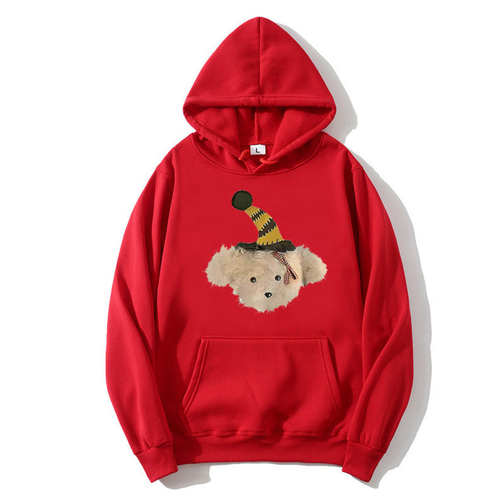 Damen Kapuzenpullover mit verspieltem Hundemotiv Skjora