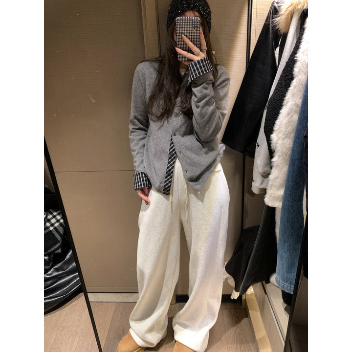 Dame cardigan med fin kasjmirblanding og elegant knappestolpe Skjora