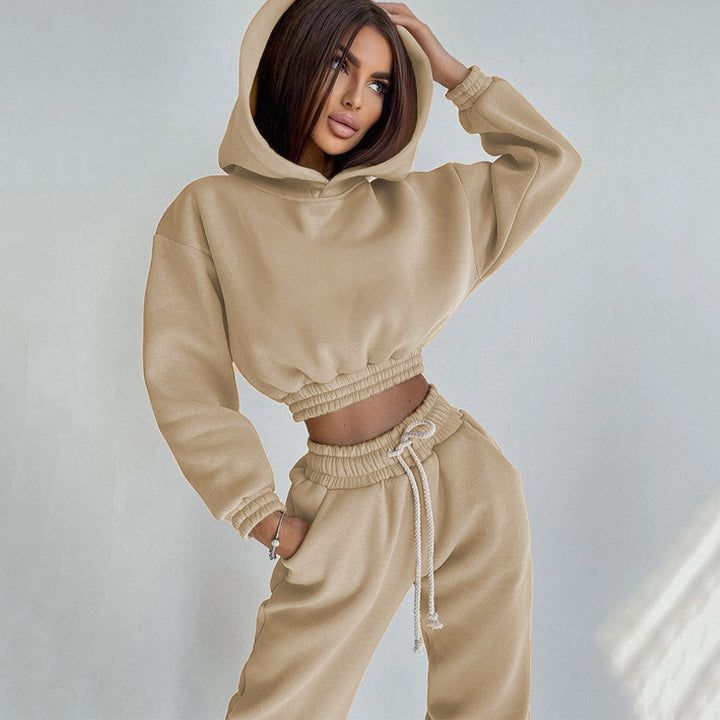 Damer stilige sweatshirt og komfortabel joggebukse sett Skjora