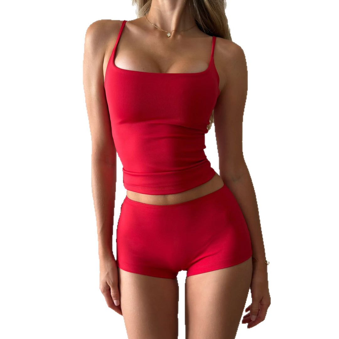Dame behagelig tanktop og shorts-sett Skjora
