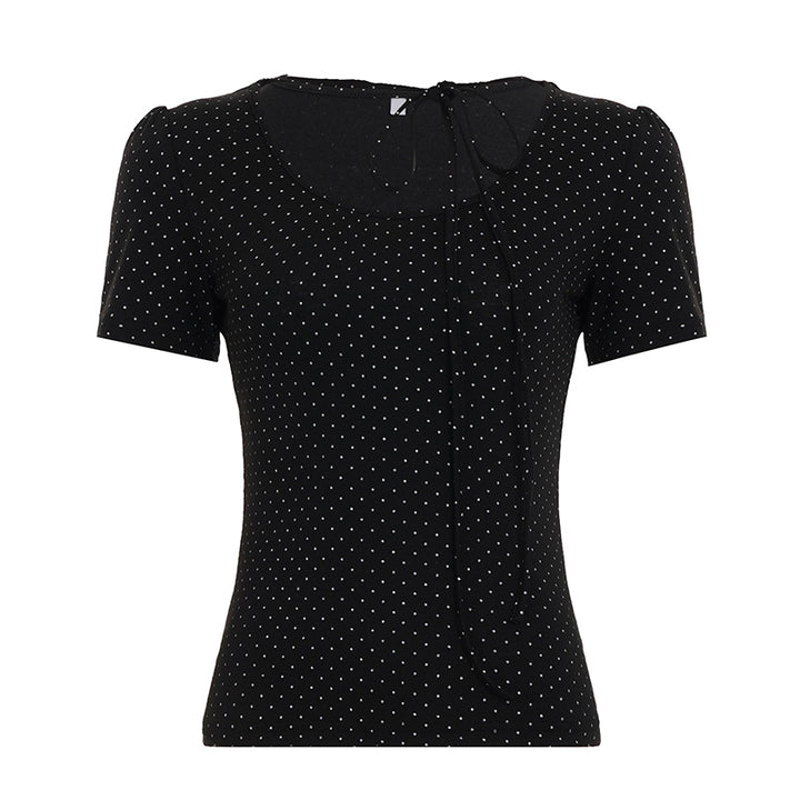Dame Prikket Bluse Skjora