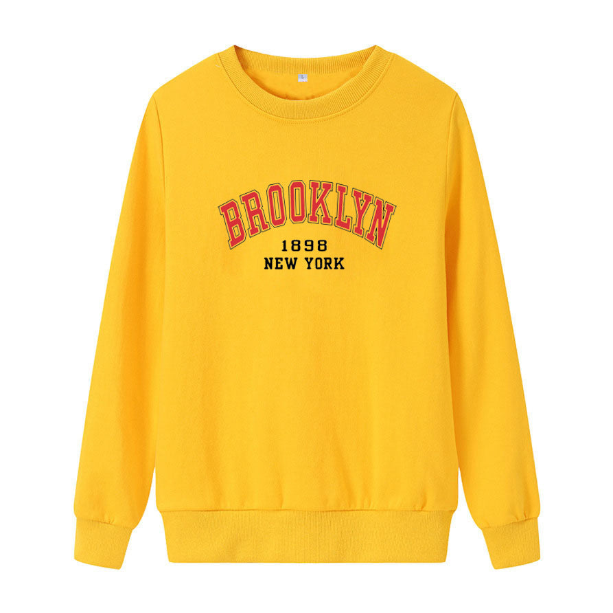 Dame avslappet oversized genser med Brooklyn-print Skjora