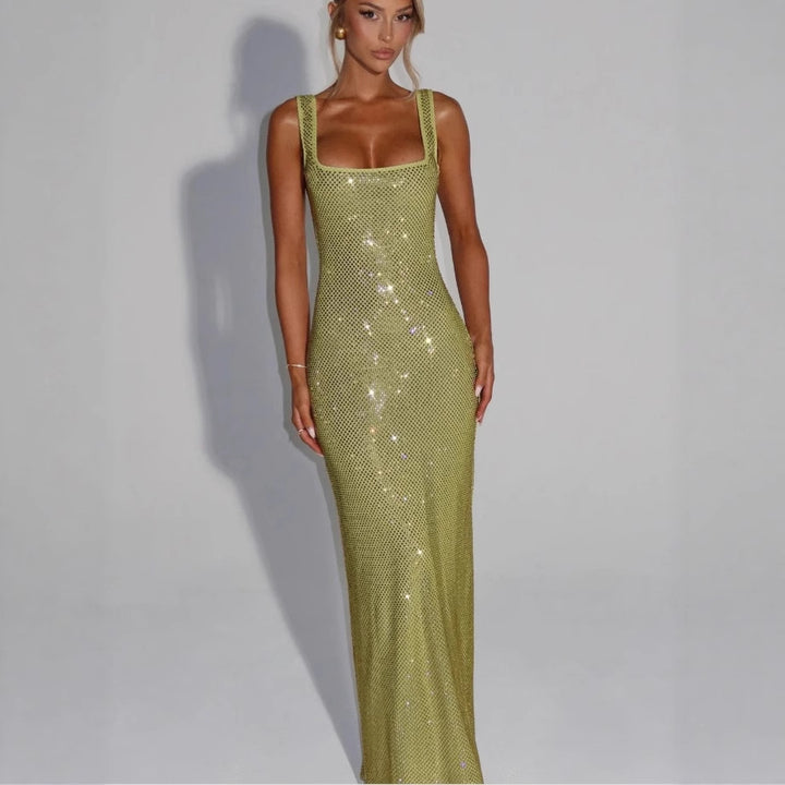 Dame Glamorous Paillett Kveldsdrakt med figursydd snitt Skjora