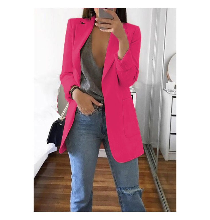 Dame elegant blazer med innsvingt snitt og praktiske lommer Skjora