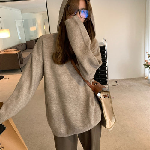 Damer casual hettegenser med en løs passform og elegant finish Skjora