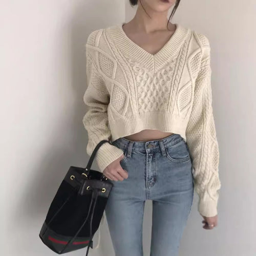 Damer fashionable strikket cardigan med allsidig båndbelte og kreativt design Skjora